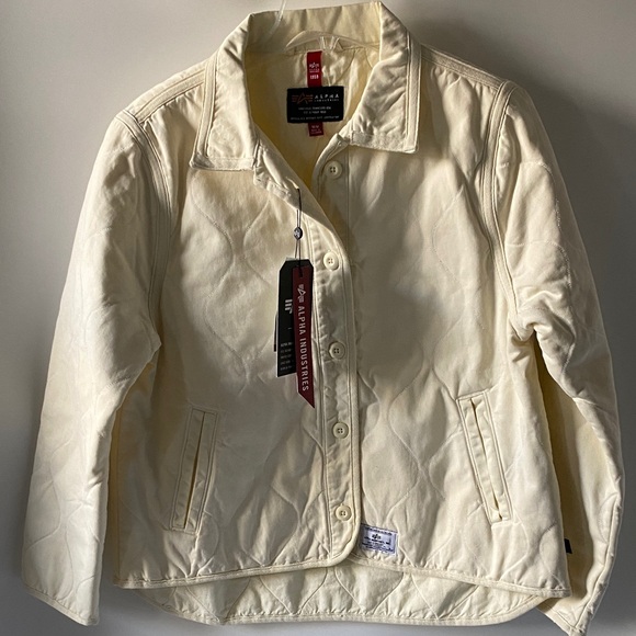 Alpha Industries Jackets & Blazers - Alpha Industries Quilted Jacket Off-White Military Style | Size M | NWT